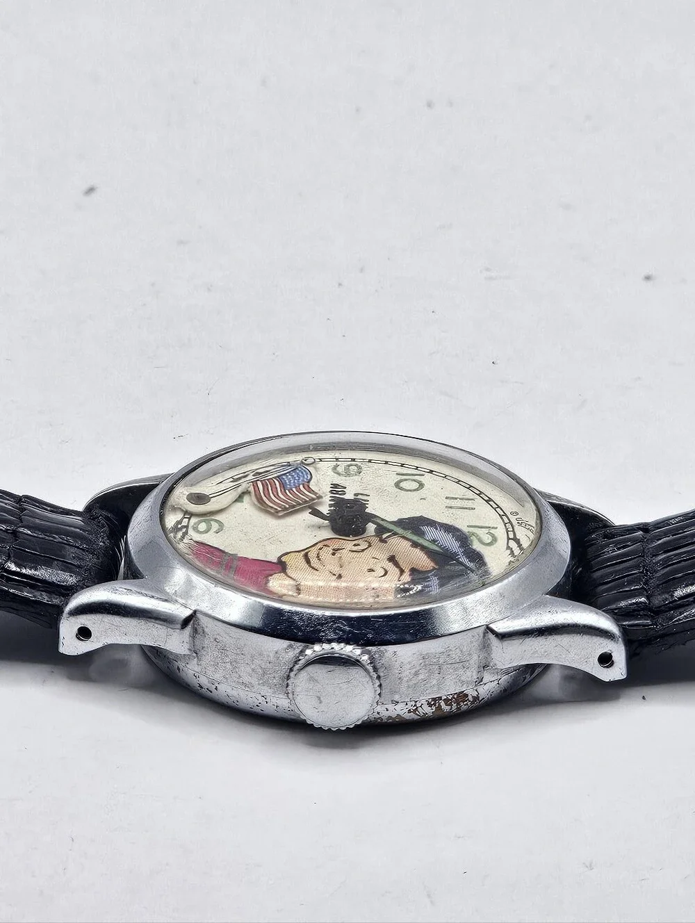 1951 New Haven Lil Abner Animated Wristwatch Non-Working Missing Hour Hand